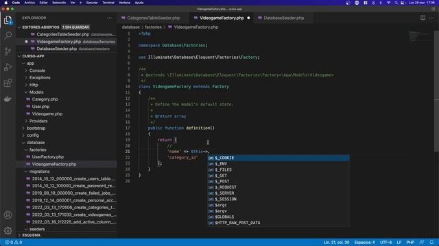 [CURSO LARAVEL 9] - 11. FACTORIES, inserta de forma masiva contenido demo en Laravel. смотреть онлайн