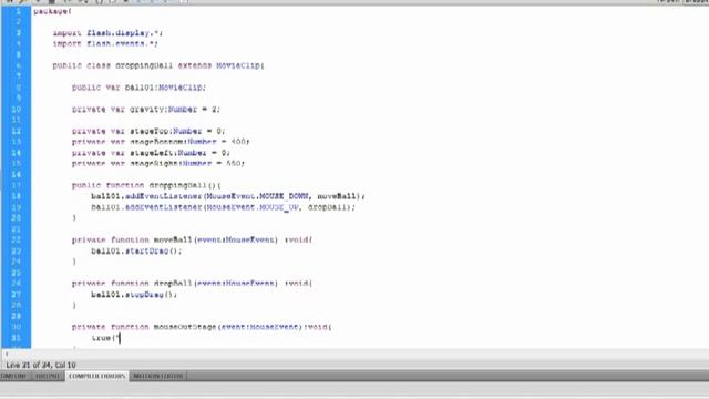 ActionScript 3 Gravity and Collision Tutorial смотреть онлайн