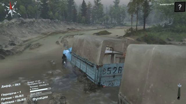 Spintires. Прохождение карты Широкая река. Часть 2 смотреть онлайн