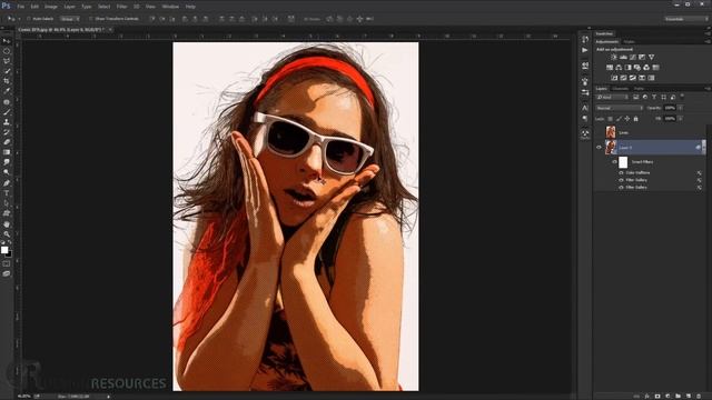 How to Make a Comic Book Cartoon Effect From a Photo — Photoshop Tutorial смотреть онлайн