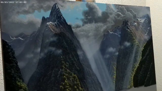 #94 How to Paint Milford Sound, New Zealand | Acrylic & Oil Painting Tutorial | Marc Harvill Art смотреть онлайн