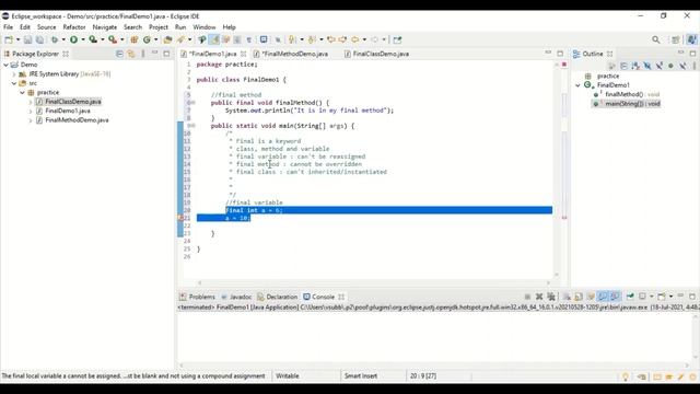 What is final, finally and finalize with an examples смотреть онлайн