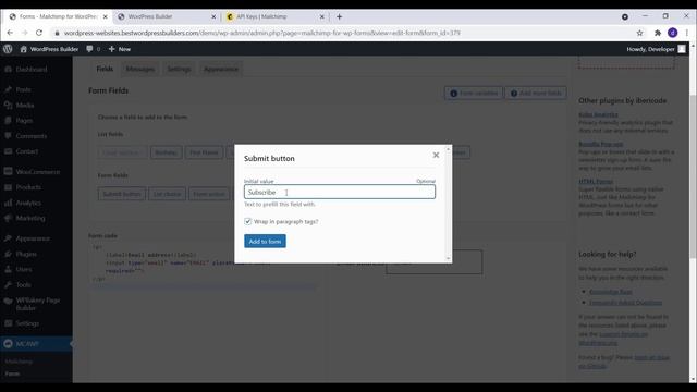 How To Add Mailchimp Subscribe Form To WordPress Integration смотреть онлайн