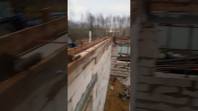 армопояс с двух арматурин каркас, заливка смотреть онлайн