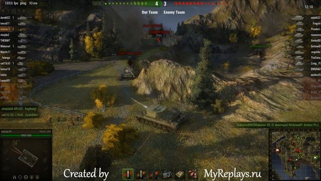 WOT: Fjords - Object 268 - 4 frags смотреть онлайн