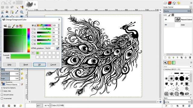 Peacock Gimp Tutorial смотреть онлайн