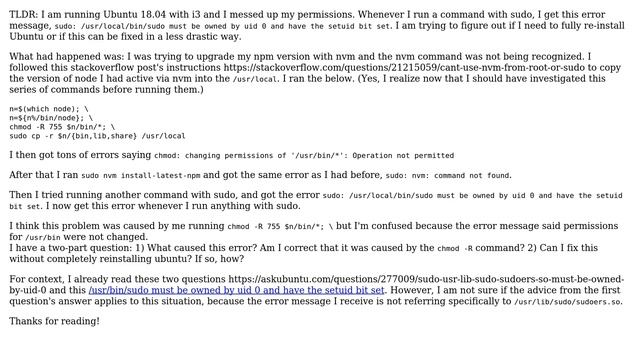 How to solve this error `sudo: /usr/local/bin/sudo must be owned by uid 0 and have the setuid... смотреть онлайн