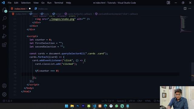 Creating a Memory Game using CSS and JavaScript! Complete tutorial | Code Grind смотреть онлайн