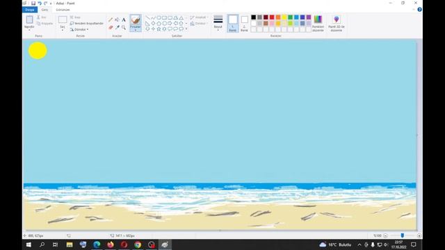 Drawing A Picture With The Paint Program.#paint #painting #picture #image #resim #paint3d #drawing
