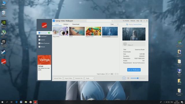 Бесплатные живые обои без вирусов на робочий стол. Windows 10,8,7. Как установить Vpings? смотреть онлайн