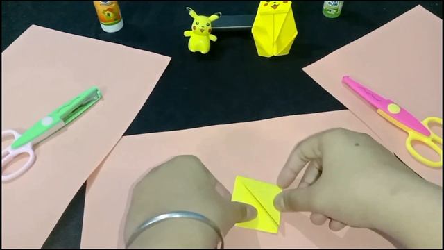 Origami pikachu tutorial step by step| Pokemon Pikachu DIY смотреть онлайн