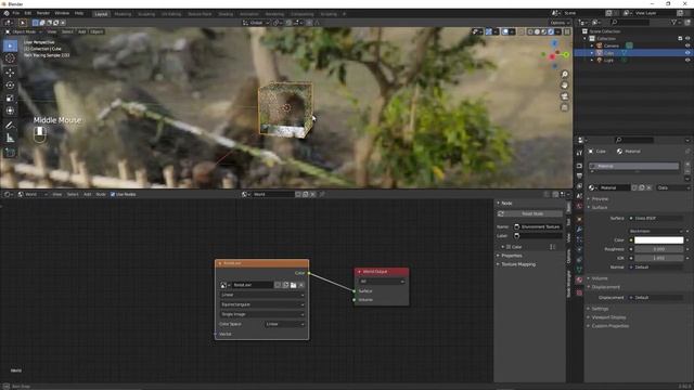 Как установить HDRI карту в Blender и как вращать HDRI карту