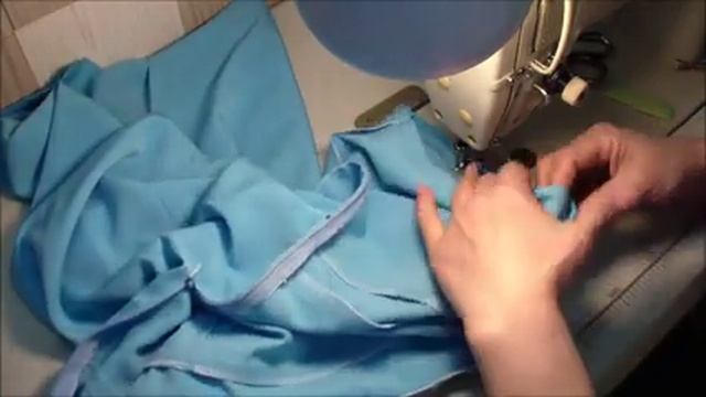 Как сшить платье.Втачивание рукава платья в пройму. смотреть онлайн
