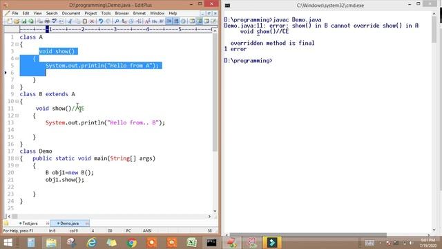 final method in java смотреть онлайн