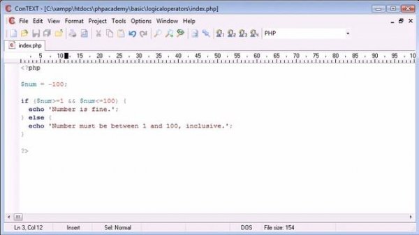 012 Logical Operators | php programming course