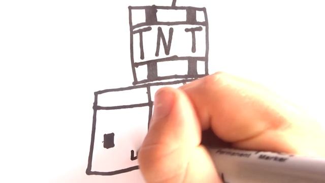 How to draw an easy TNT Minecraft block смотреть онлайн