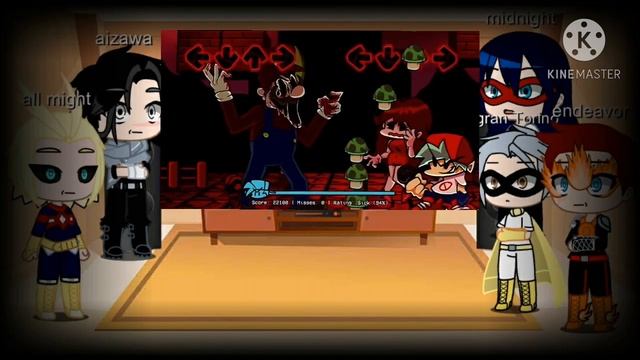 Pro heroes of bnha react to Mario madness fnf mod part 1? смотреть онлайн