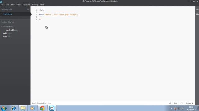 Php Tutorial - Hello World First Php Application смотреть онлайн