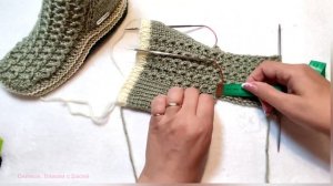 ?Практично, уютно, стильно❗МК➡️Носки-тапки на двух спицах без шва на подошве ??