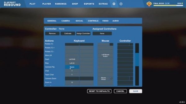 Slapshot: Rebound CAMERA & CONTROL Settings Before Playing