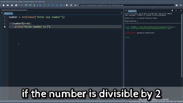 How to make a program to identify ODD/EVEN number | #python смотреть онлайн