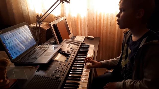 Артём Бурин (ребёнок с ДЦП), 10 лет. Апрель-2018. "У кота-воркота" правой рукой смотреть онлайн