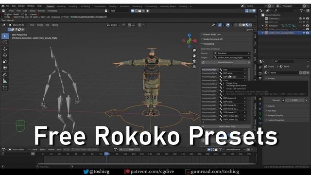 Easy Rigging and Animation using AccuRig & Mixamo смотреть онлайн