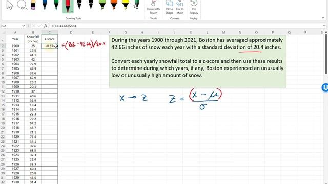Excel for Intro Statistics #9: Convert data into z-scores and identify unusual values смотреть онлайн