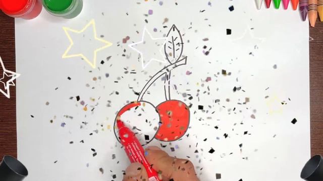 how to draw a cherry step by step easy | как нарисовать вишню пошагово и легко смотреть онлайн