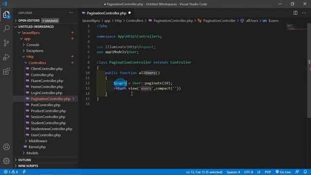 Laravel 8 Tutorial - Pagination смотреть онлайн