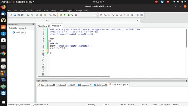 Write a program to read a character in uppercase and then print it in lower case смотреть онлайн