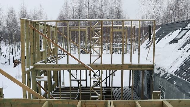 Стены КАРКАСНОГО дома СВОИМИ РУКАМИ | Сборка и установка | Каркасный дом смотреть онлайн