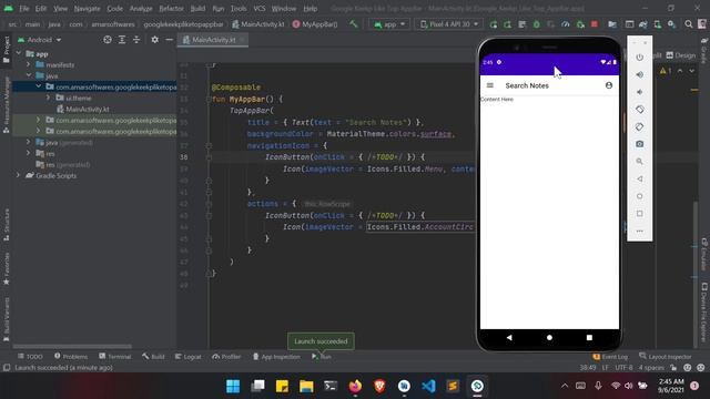 Android Compose - Google Keep Like App Bar (Top App Bar) смотреть онлайн
