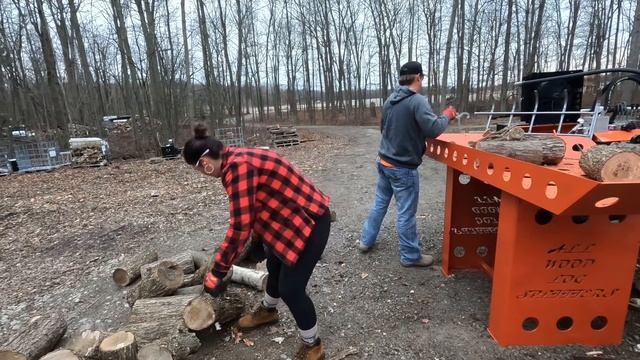 All Wood Log Splitter Table Makes Firewood Fast & Easy #101 смотреть онлайн