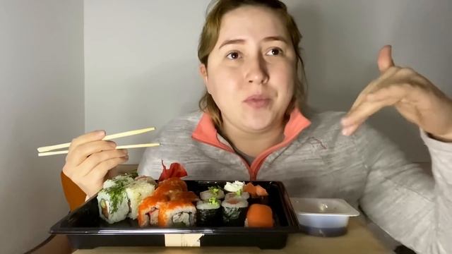 СУШИ РОЛЛЫ ? ГУНКАНЫ | Мукбанг | не АСМР | маленькие, но вкусные ? смотреть онлайн