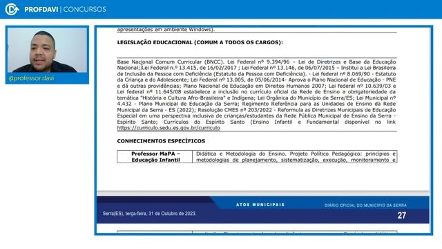 PROCESSO SELETIVO DA SERRA 2023 - ANÁLISE DE EDITAL смотреть онлайн
