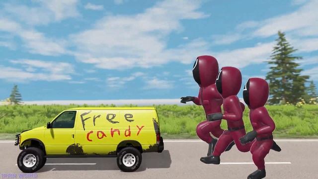 Escape From The Pink Soldiers Squid Game - Beamng Drive | TrainWorld смотреть онлайн