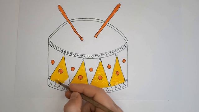 drum drawing for kids | барабан рисунок для детей | bolalar uchun baraban chizish смотреть онлайн