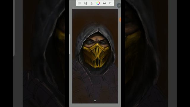 Speed Drawing Mortal Kombat Scorpion on Samsung note смотреть онлайн