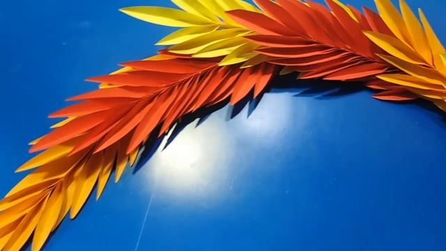 Осенние Поделки Бумаги сделать своими руками.Очень простой способ.Осенние листья цветы Подарки DiY. смотреть онлайн