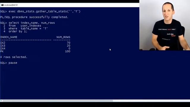 Are my index statistics wrong? Why does NUM_ROWS equal zero? смотреть онлайн