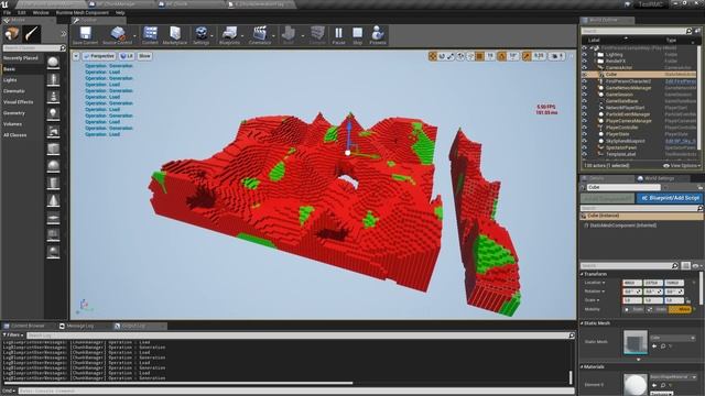 [UE4] Test Runtime Mesh Component with voxel world смотреть онлайн