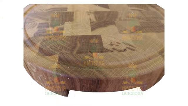 Доска разделочная торцевая, круглая, 30х30х5см, дуб (Наш Кедр) обзор 5463