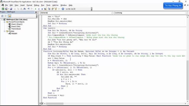 Lọc trùng trong excel (Dictionary) смотреть онлайн