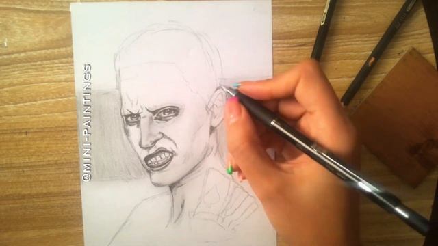 How to draw step by step:sketch of joker portrait! смотреть онлайн