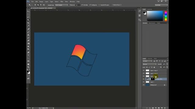 How To Design a Window 7 Logo - [ Photoshop Tutorial ] смотреть онлайн