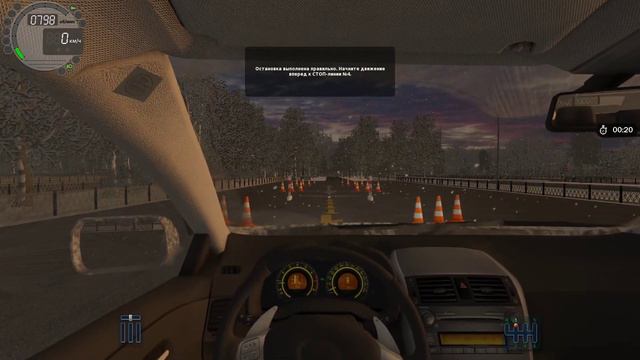 City Car Driving | спецподготовка | продвинутый - маятник между ограничителями | Logitech G29 смотреть онлайн