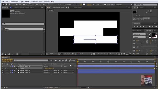 Шейпы. Как быстро и легко сделать стилизованные облака в After Effects? смотреть онлайн