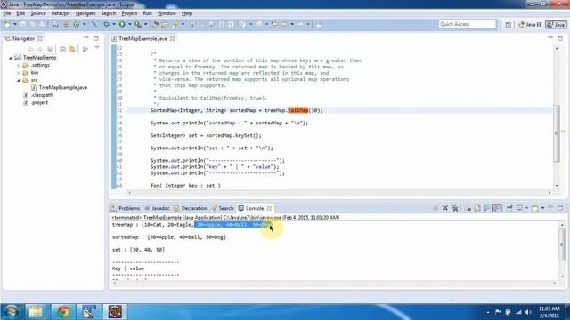 TreeMap (tailMap method) | Java Collection Framework смотреть онлайн