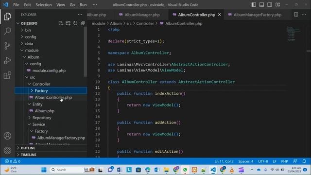 Getting started with Laminas MVC PHP 8 and Doctrine ORM Album Module смотреть онлайн